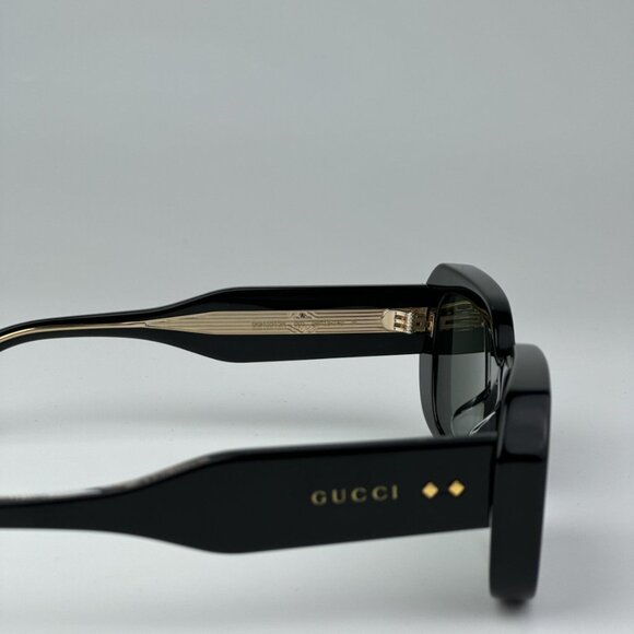 Gucci GG1531SK 001 BRAND NEW Sunglasses Black Grey Unisex Rectangle - Picture 13 of 14